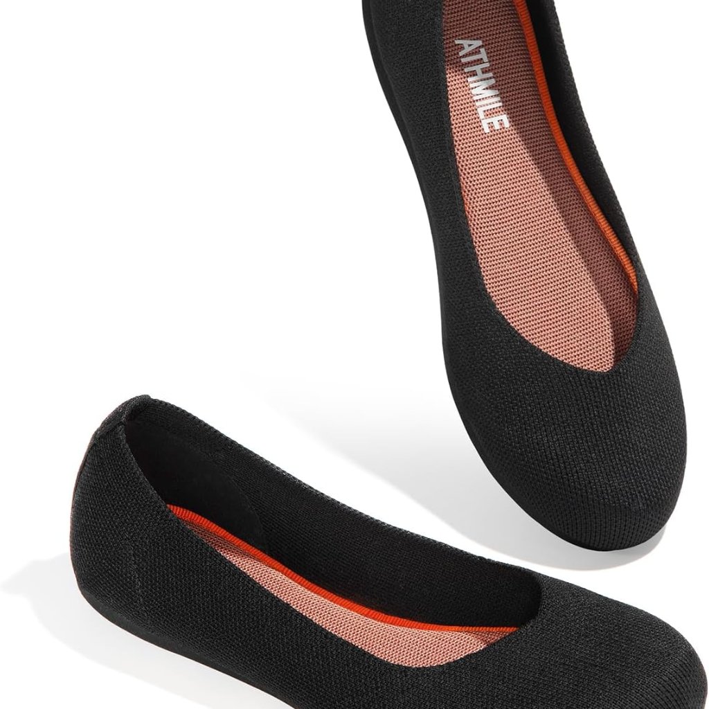 Women's Flat Ballet Shoes Knit Flat Shoes For Women Round Toe Slip On Women Flat
